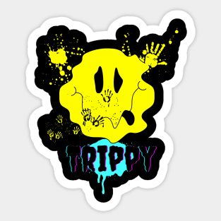 trippy smiley Sticker